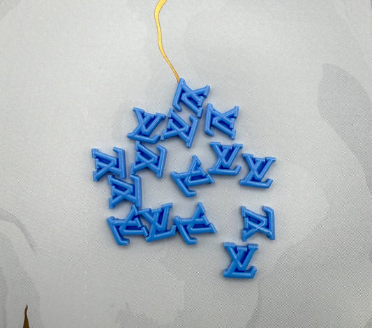 Blue LV Acrylic DIY Nail Charms