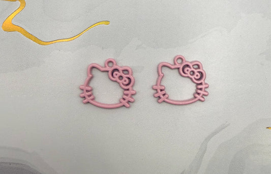 Pink Hello Kitty Metal DIY Charm