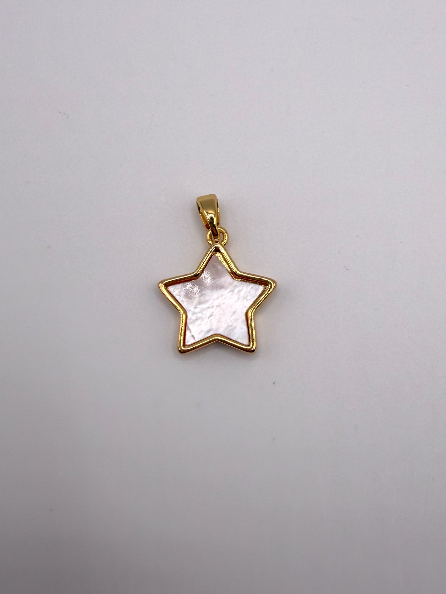 Mother of Pearl Shell Moon & Star Charm Pendants