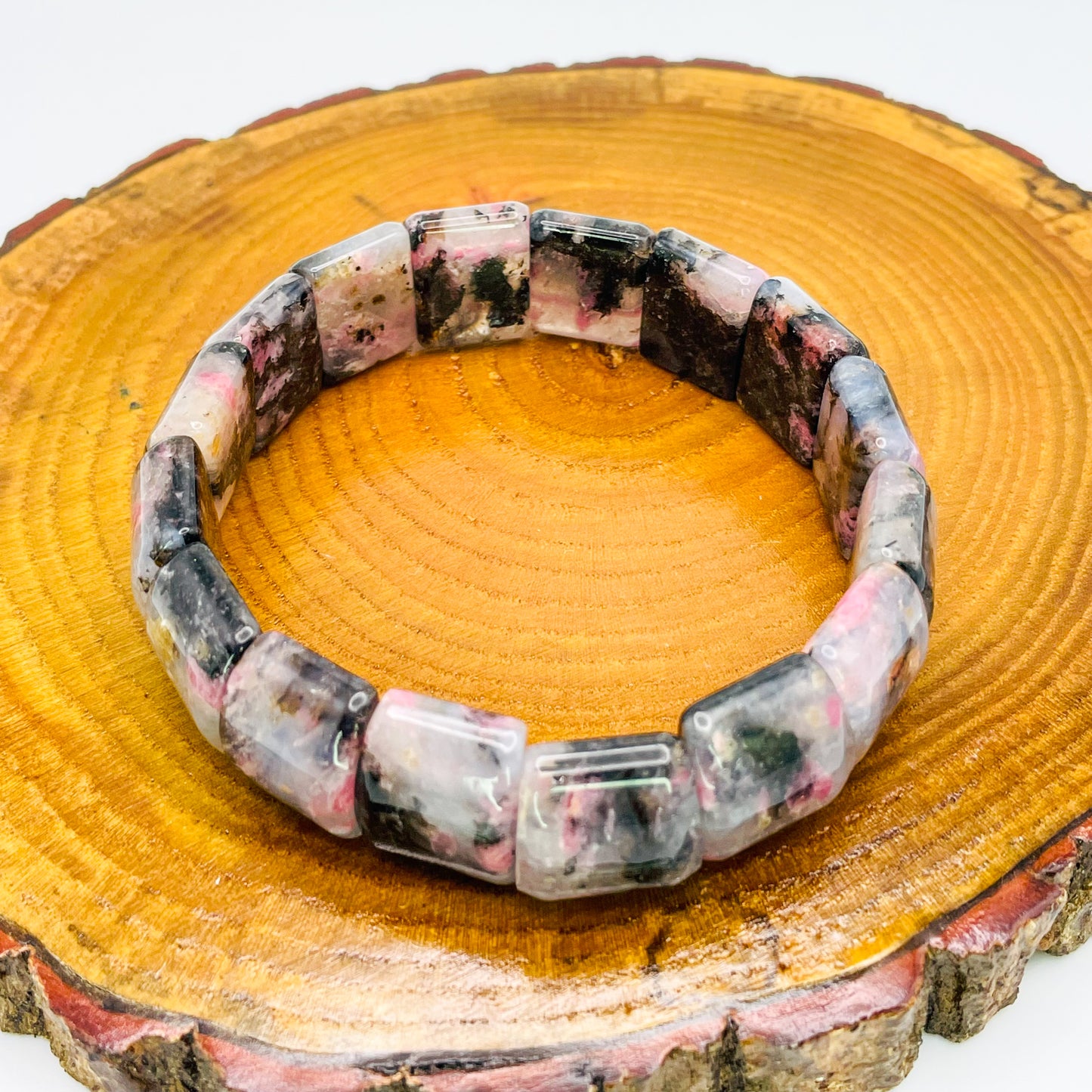 Natural Rhodonite Bangle Bracelet