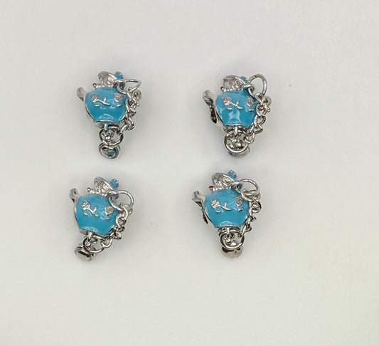 Teapot with Mouse inside DIY Spacer Charm for Charm Bracelets