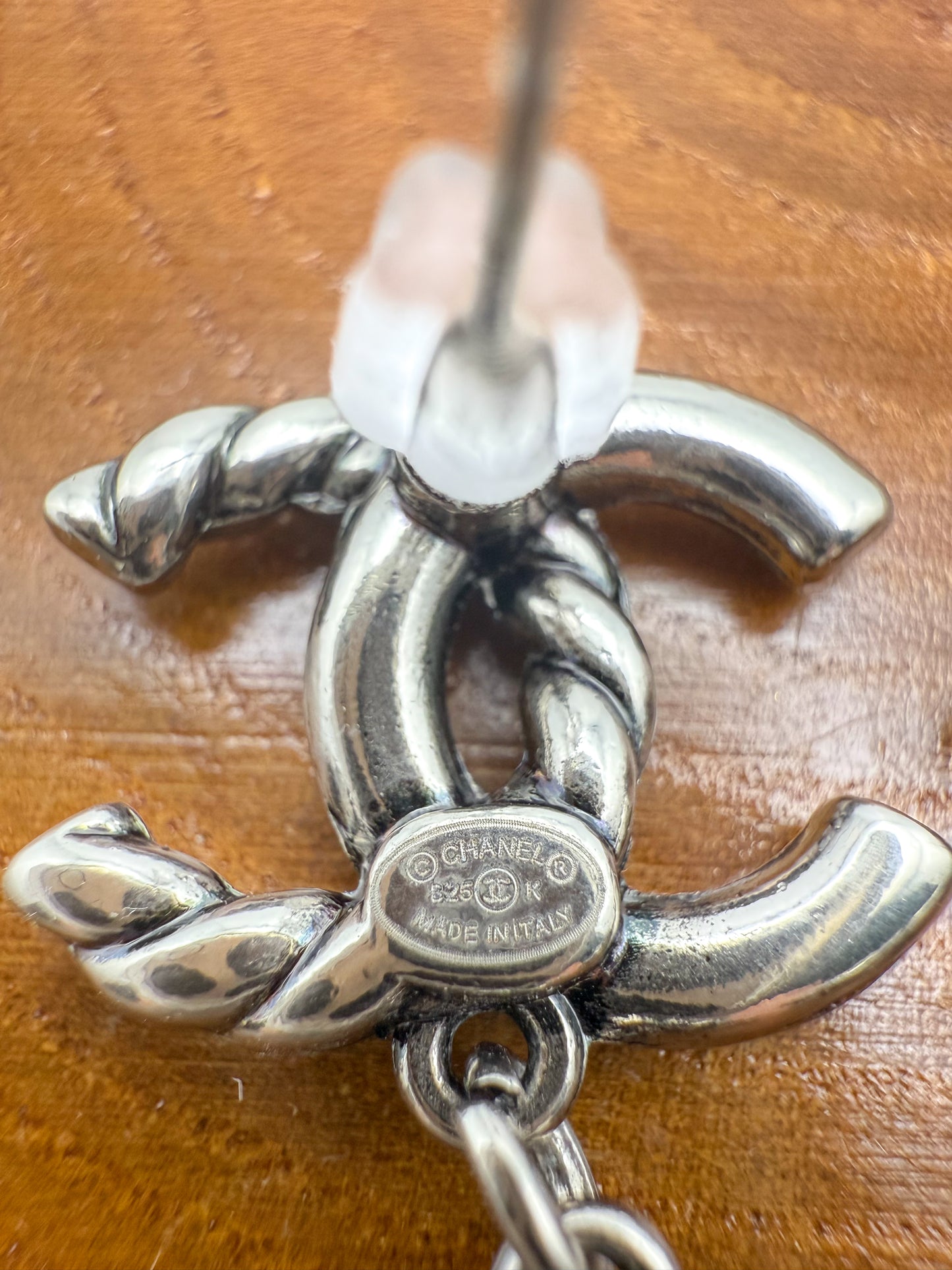 Antique Gold & Silver CC Designer Love & Anchor Stud Dangle Earrings