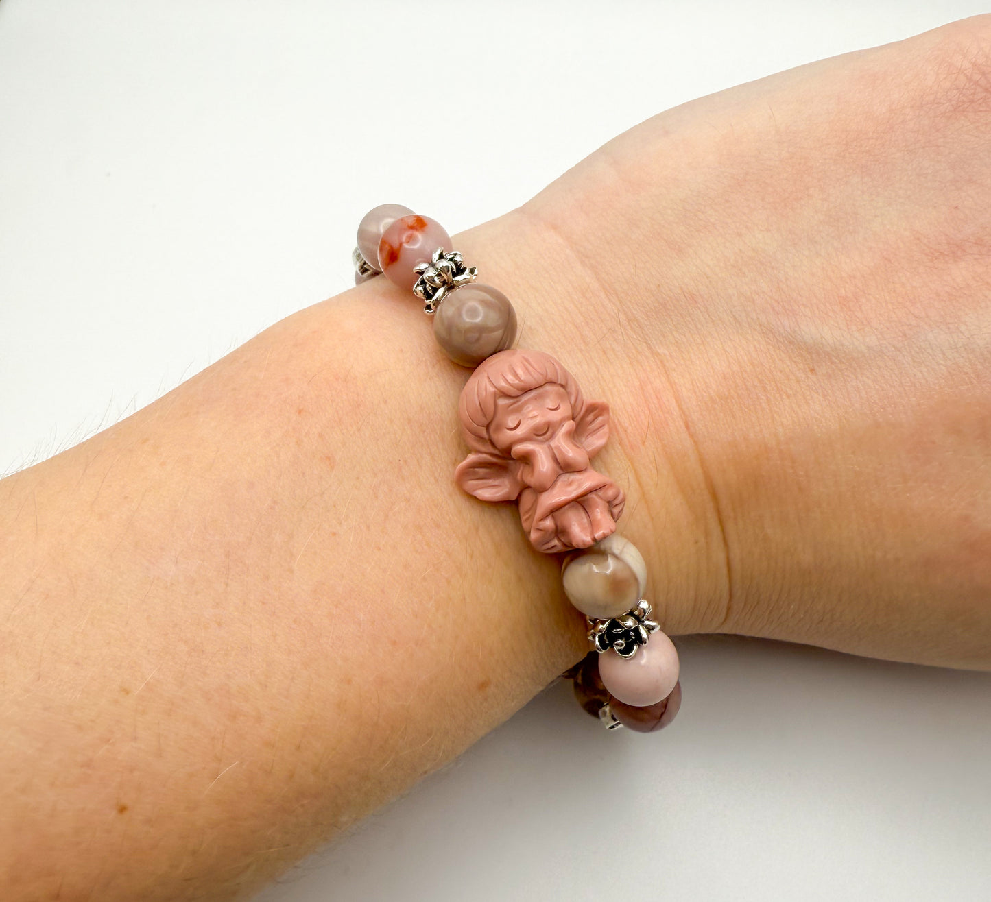 Natural Alashan Agate Angel Bracelets- 2 Different Styles