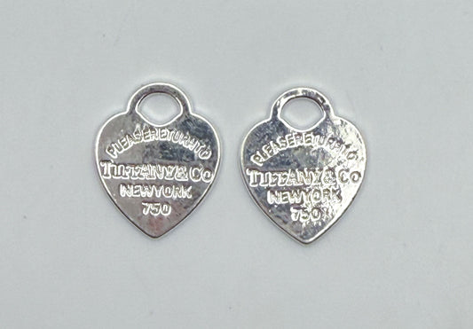 Silver Tiffany & Co Heart Metal DIY Charms