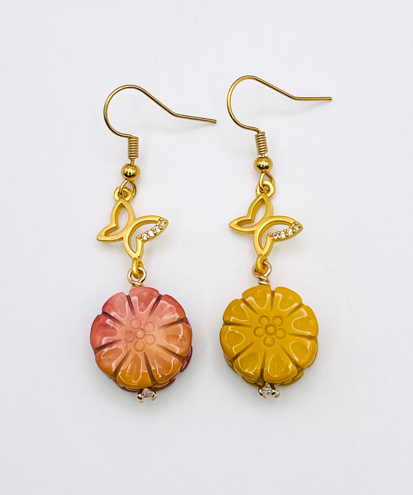 Vibrant Natural Alashan Flower Earrings