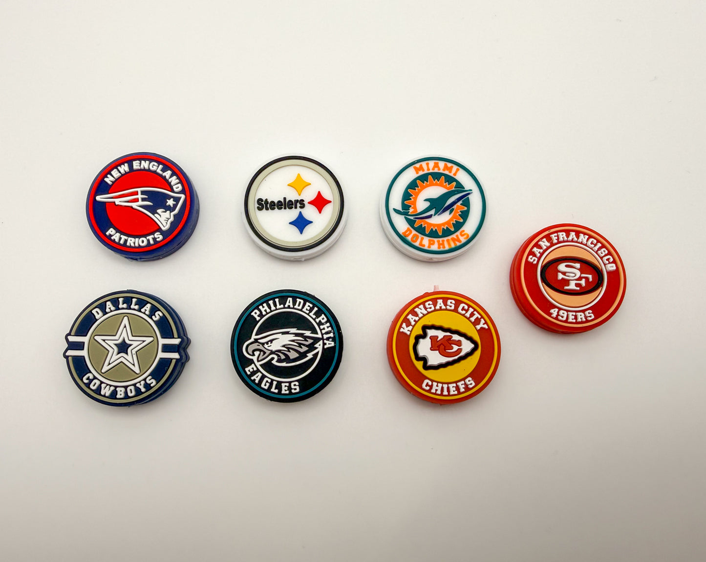 Round NFL Silicone DIY Pen Focal Beads