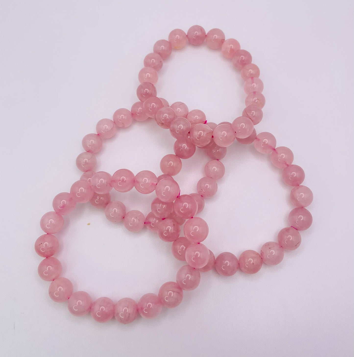 Natural Rose Quartz Crystal Bracelets