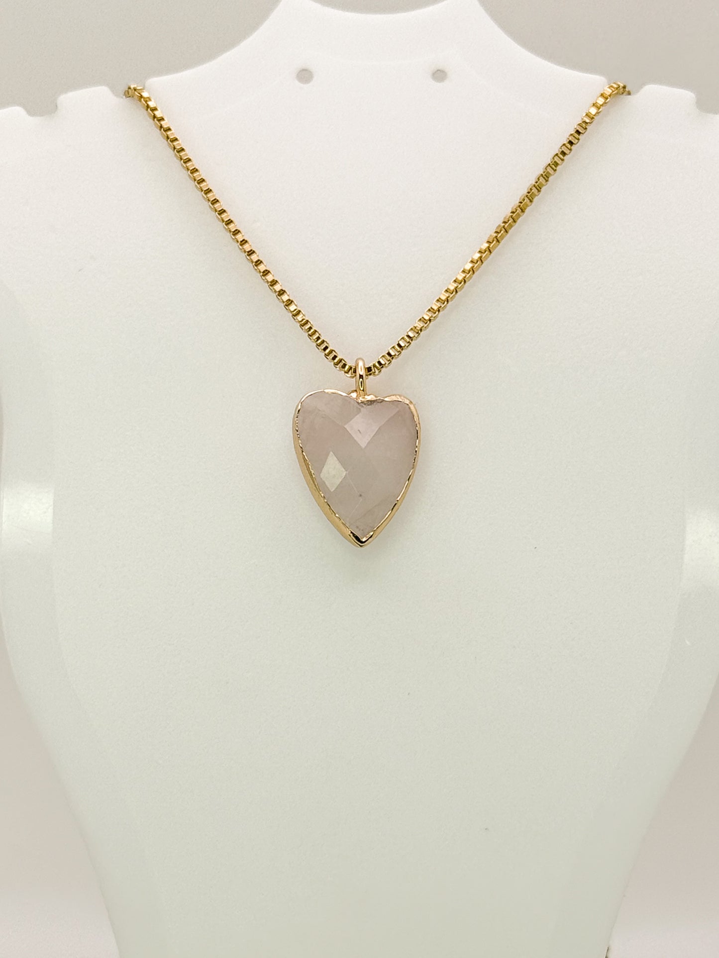 Arrow Head Heart Pendant Gold Stainless Steel Necklace