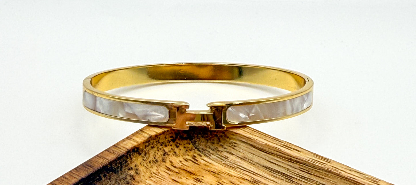 Hermes Gold Bangle Bracelet