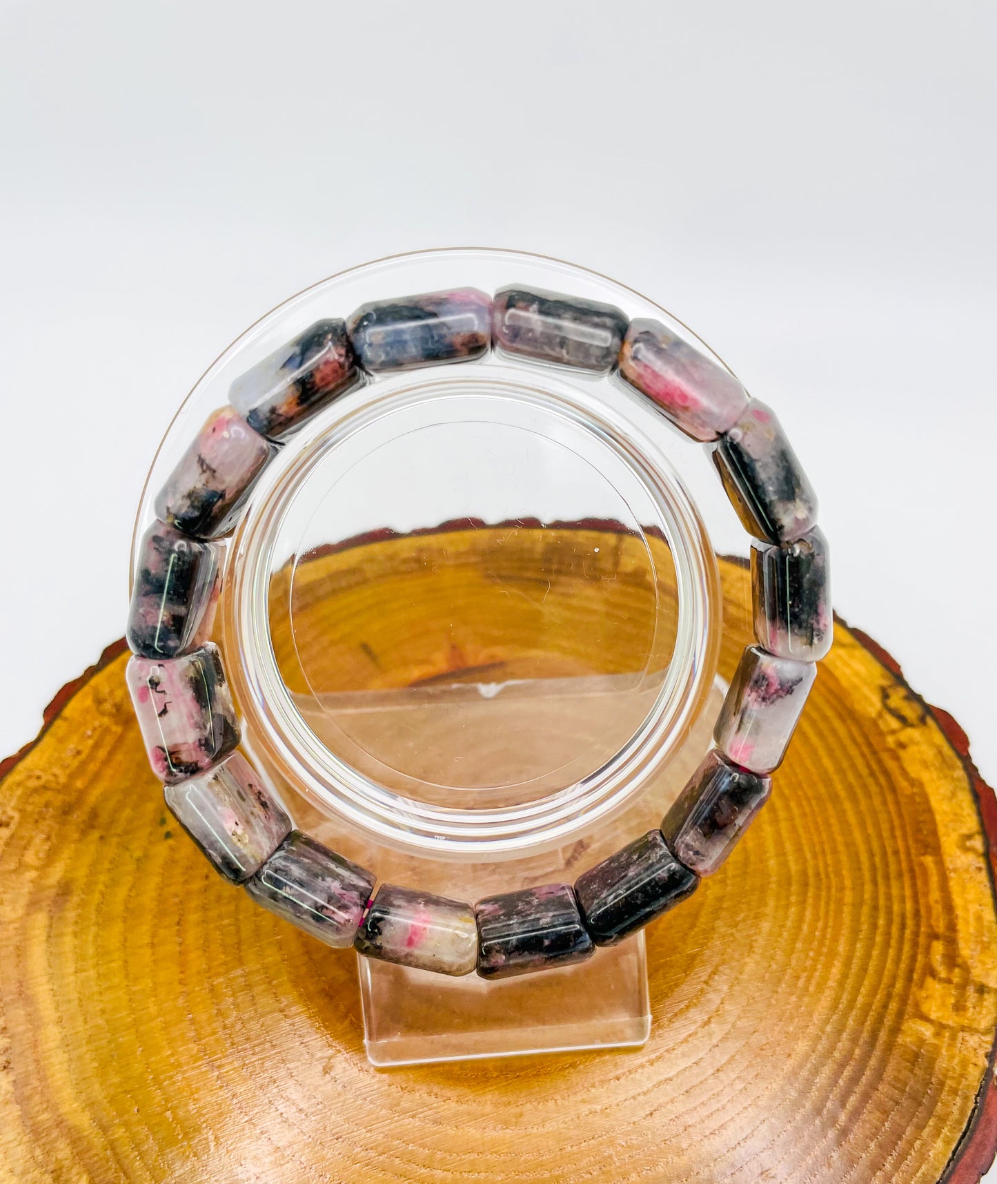 Natural Rhodonite Bangle Bracelet