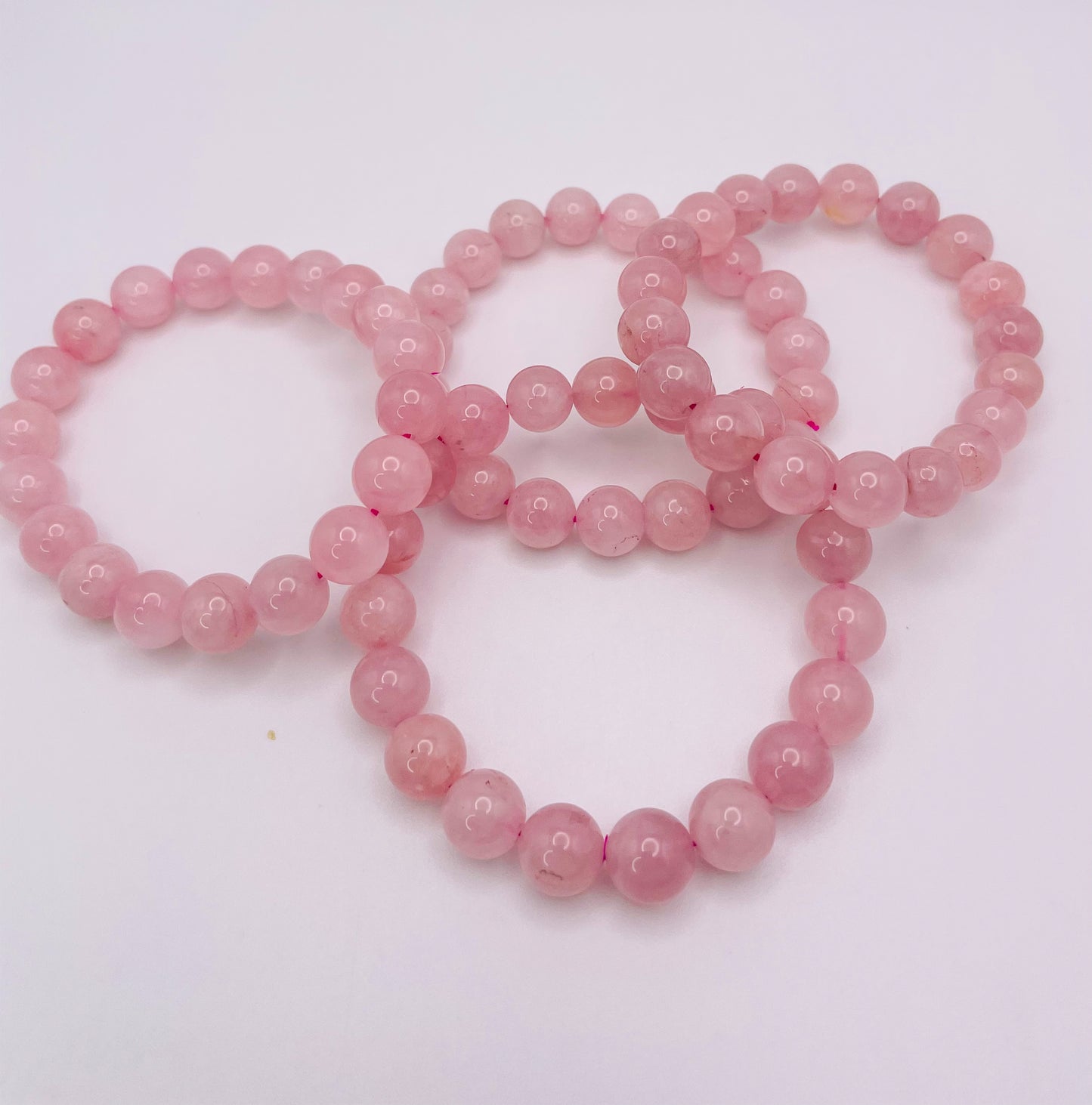 Natural Rose Quartz Crystal Bracelets