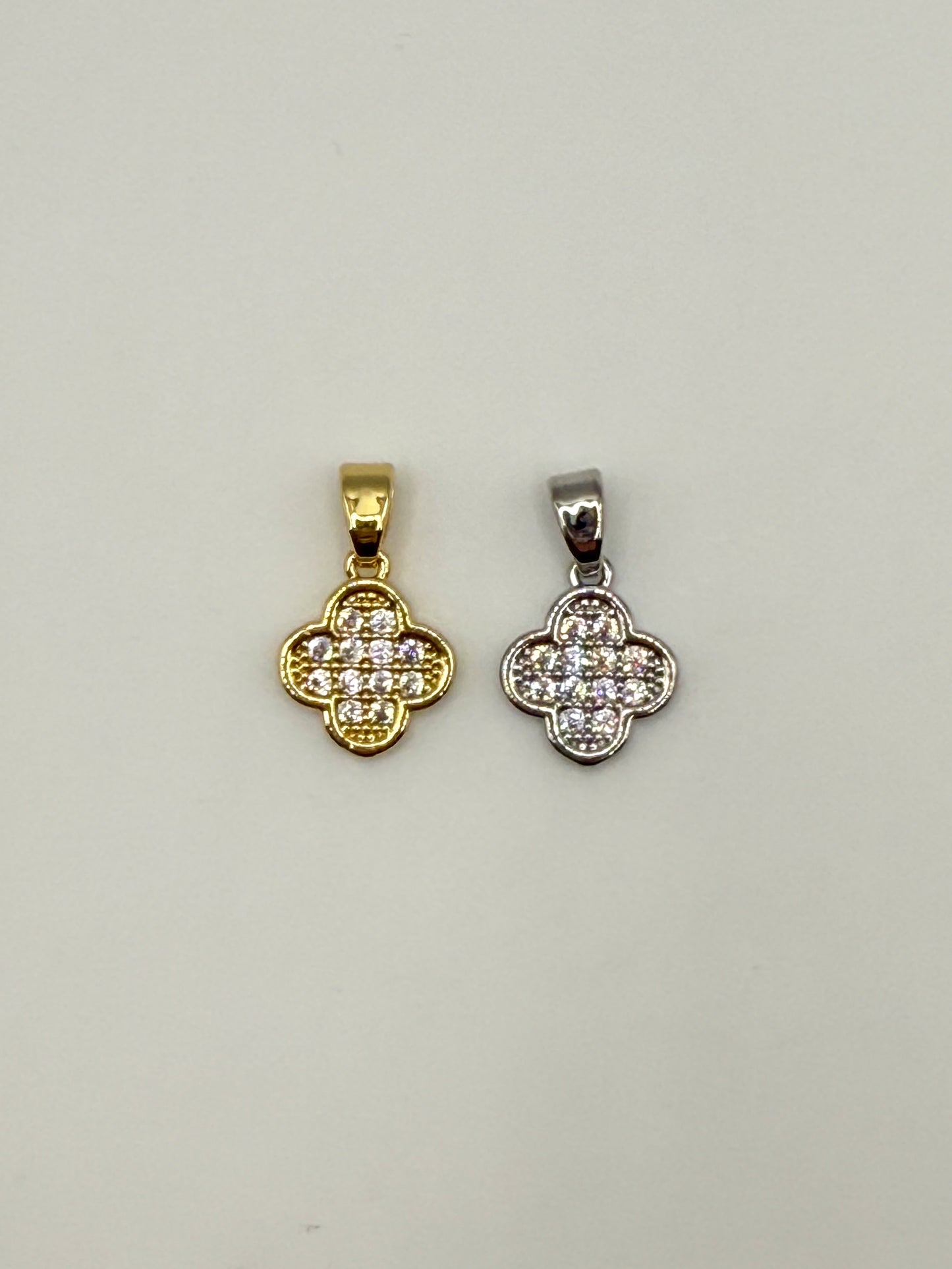 Mini Gold & Silver Clover Charm Pendant