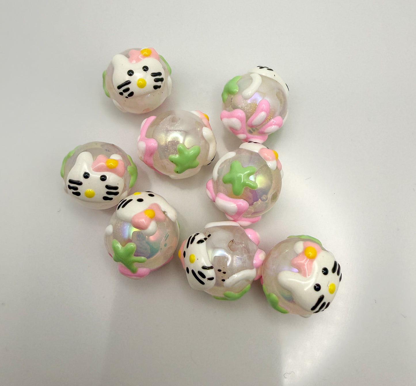 Hand Paint Hell Kitty DIY Pen Beads