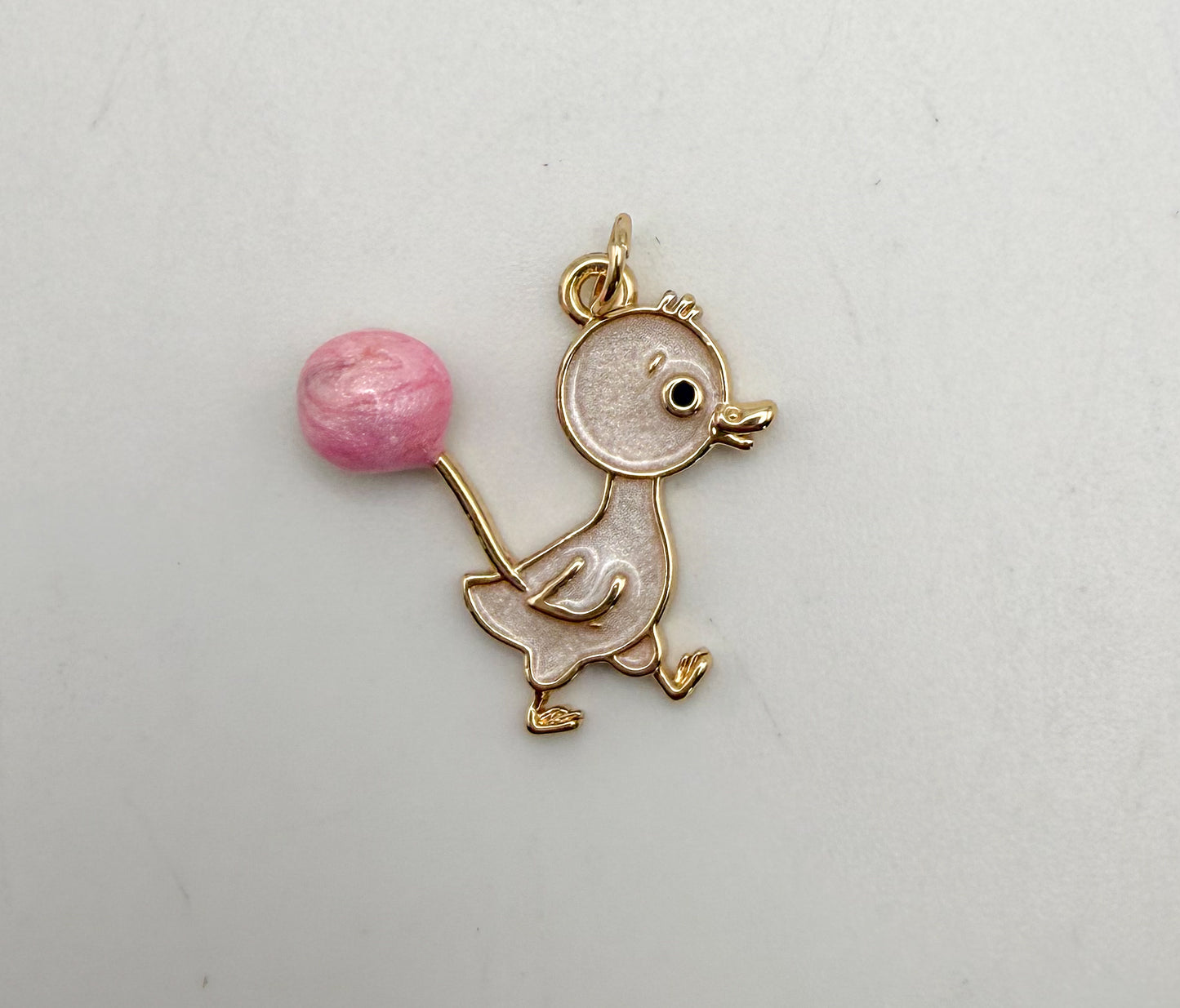 Little Duckie with a Balloon Metal Charms