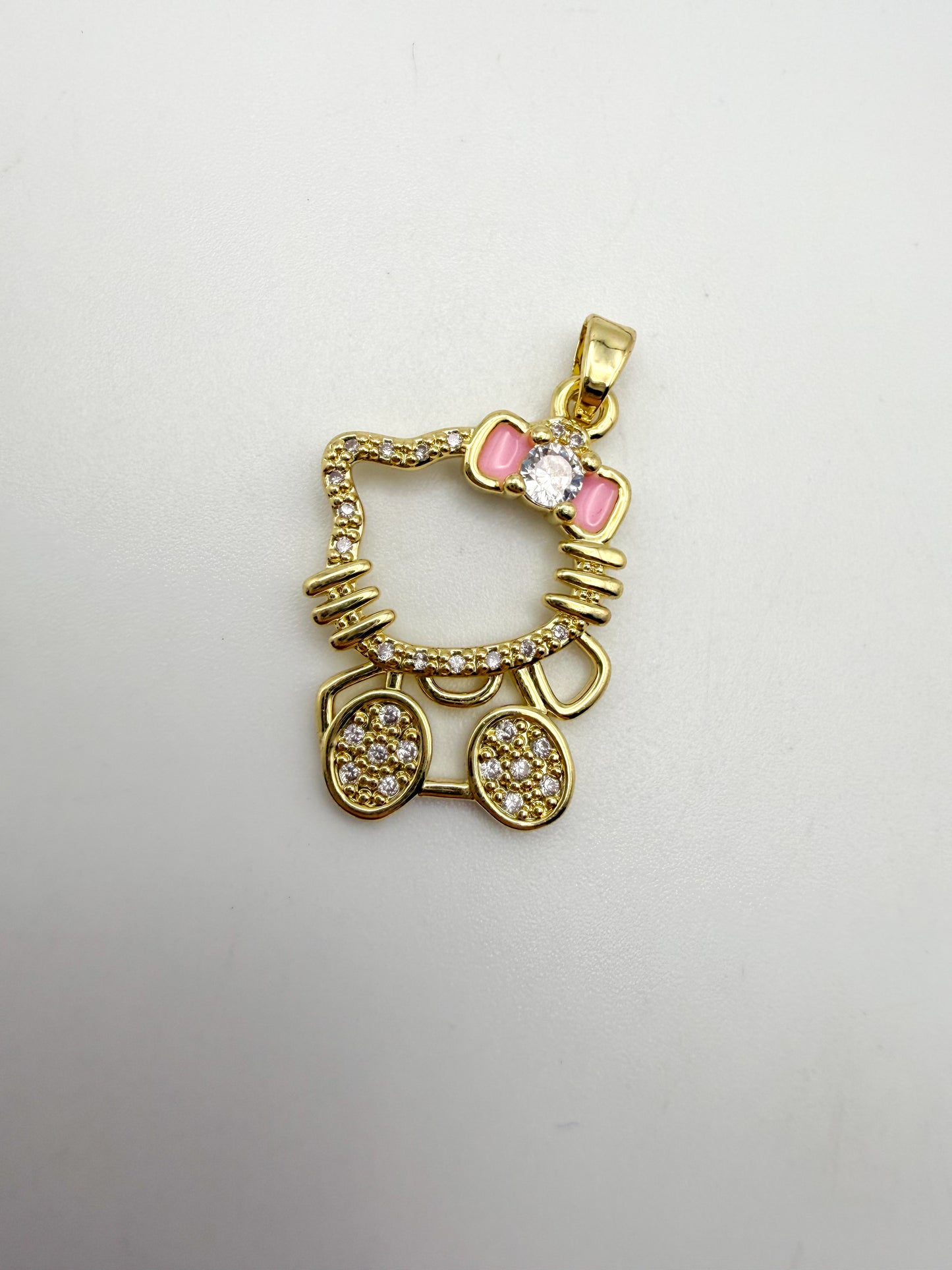High Quality Hello Kitty Gold Pendant with zircon gems