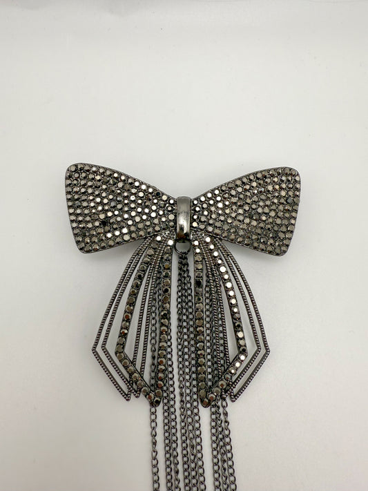 Black Bow Metal Hair Clip