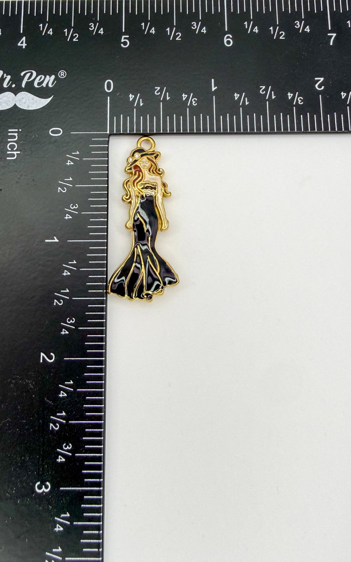 Gold Stainless Steel COCO Ball Gown Girl Charm Pendant DIY