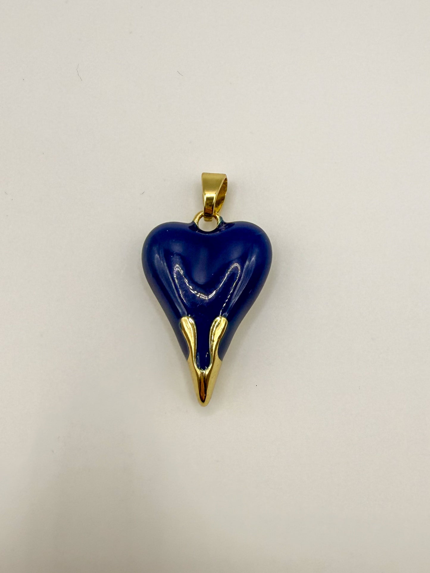 Gold Dripping Heart Gold Metal Pendant