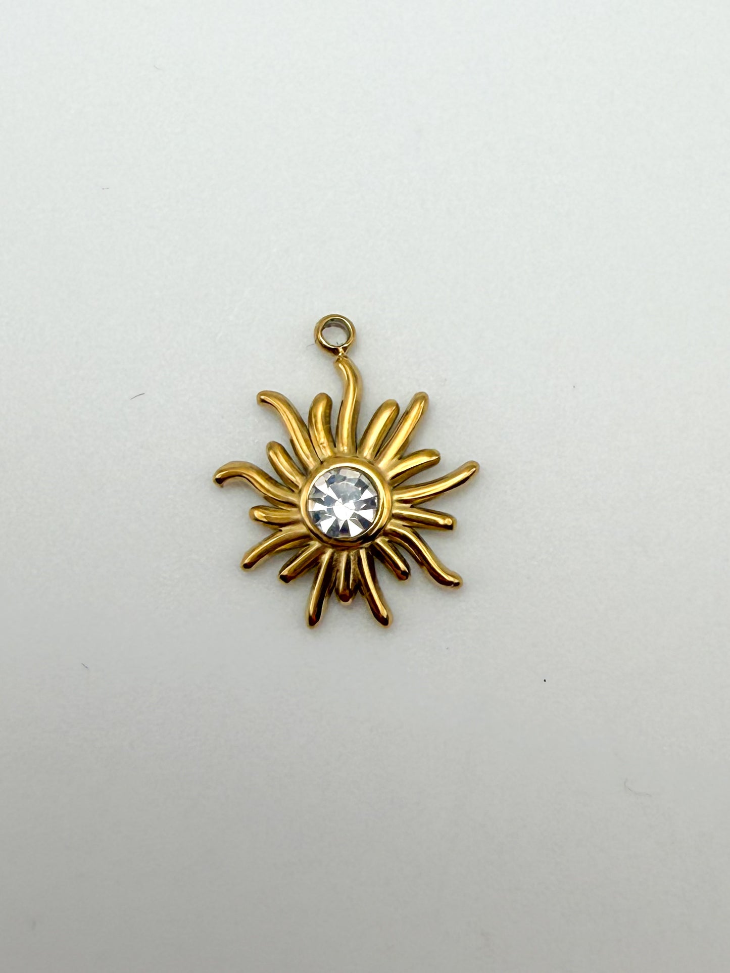Stainless Steel Gold Mini Sun Charms