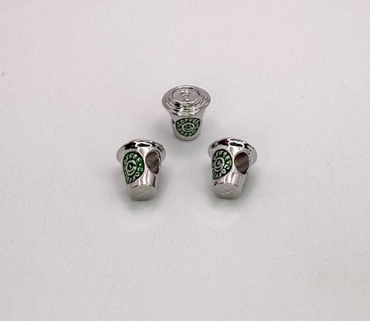 Silver Charm Bracelet DIY Charms-Coffee, Heart & Wings