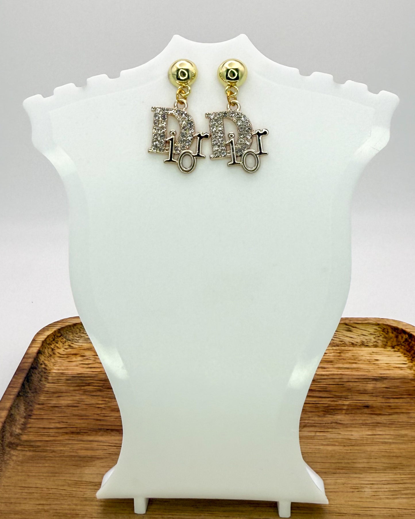 Dior Gold Stud Earrings