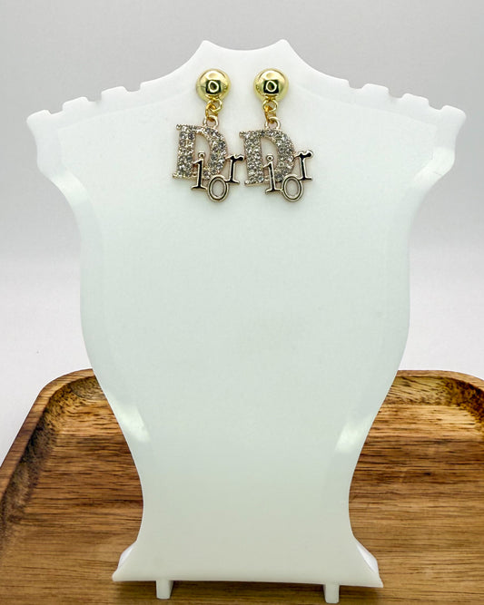 Dior Gold Stud Earrings