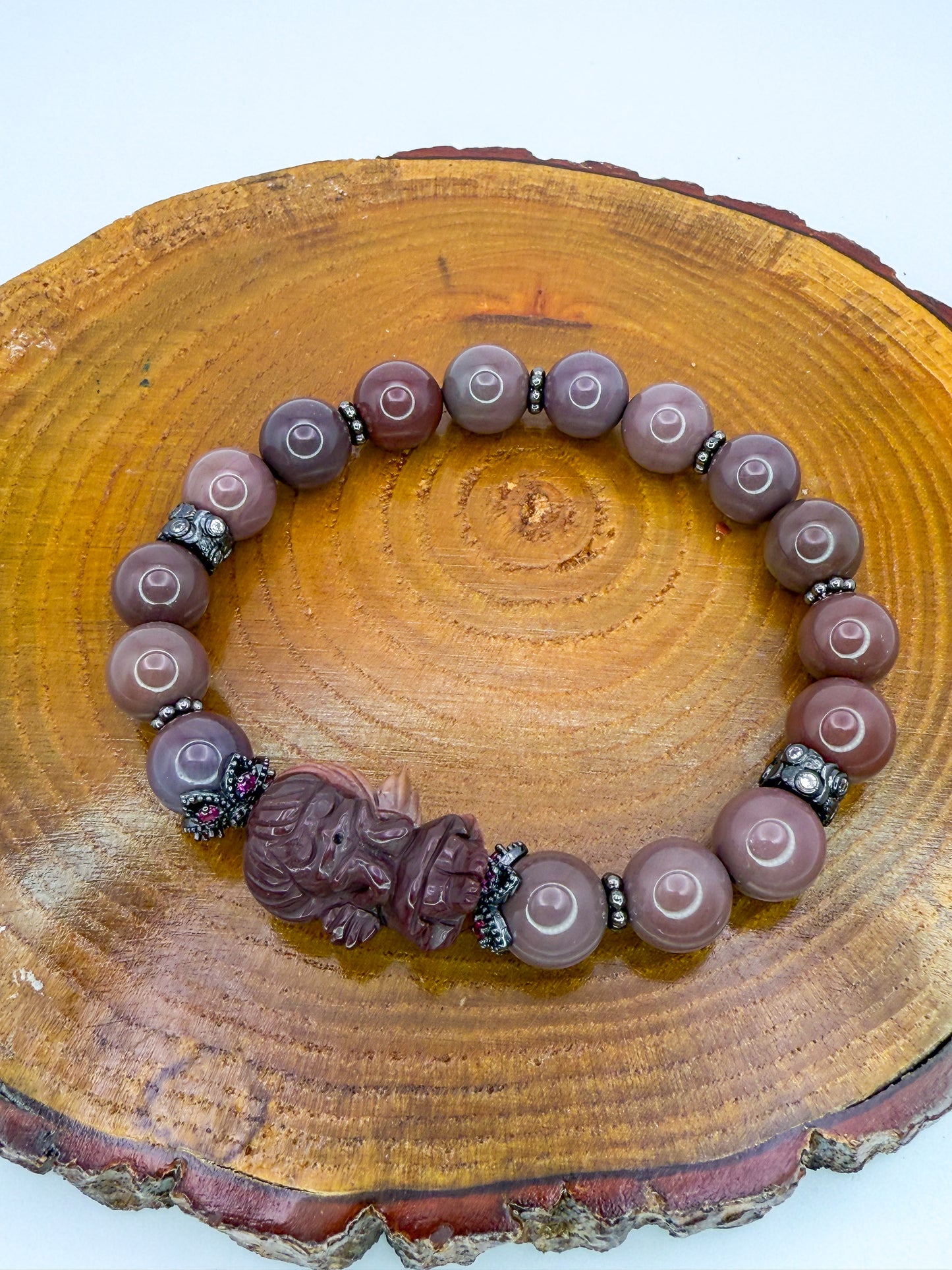 Natural Alashan Agate Angel Bracelets- 2 Different Styles