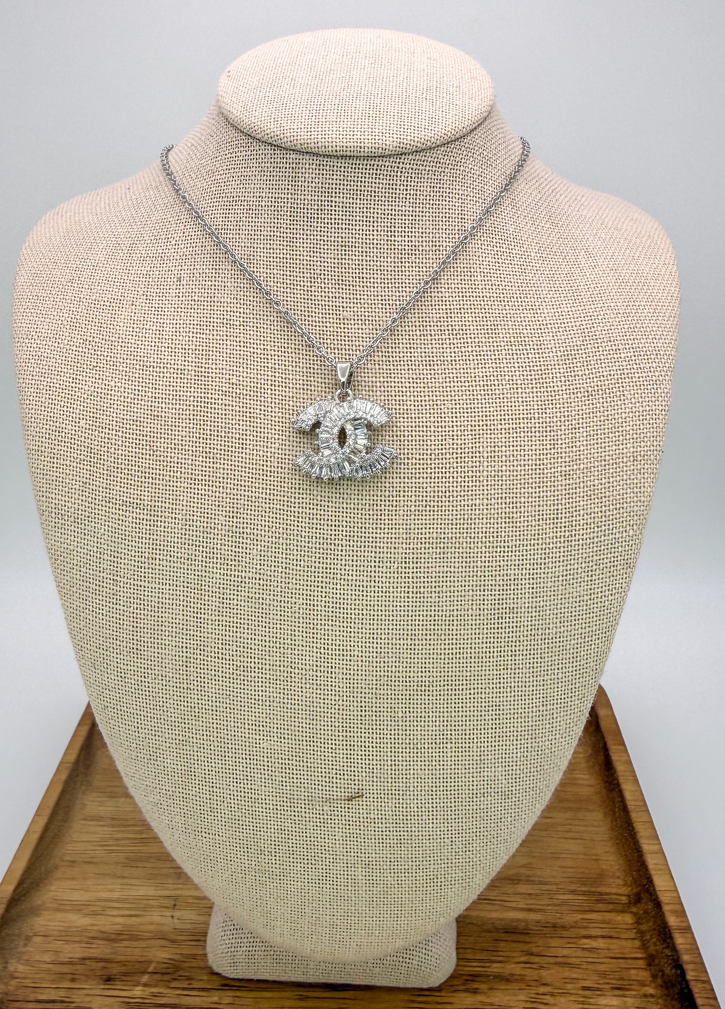 NEW CC Designer Crystal Zircon Pendant Necklace