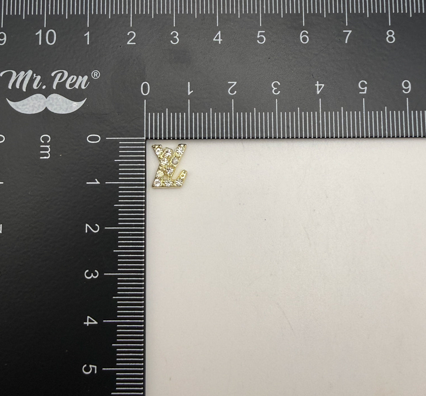 Mini Bling Silver & Gold Flat Back LV & CC Designer DIY Nail Charms