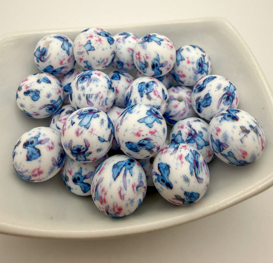 Stitch Printed Silicone DIY Pen Keychain Beads