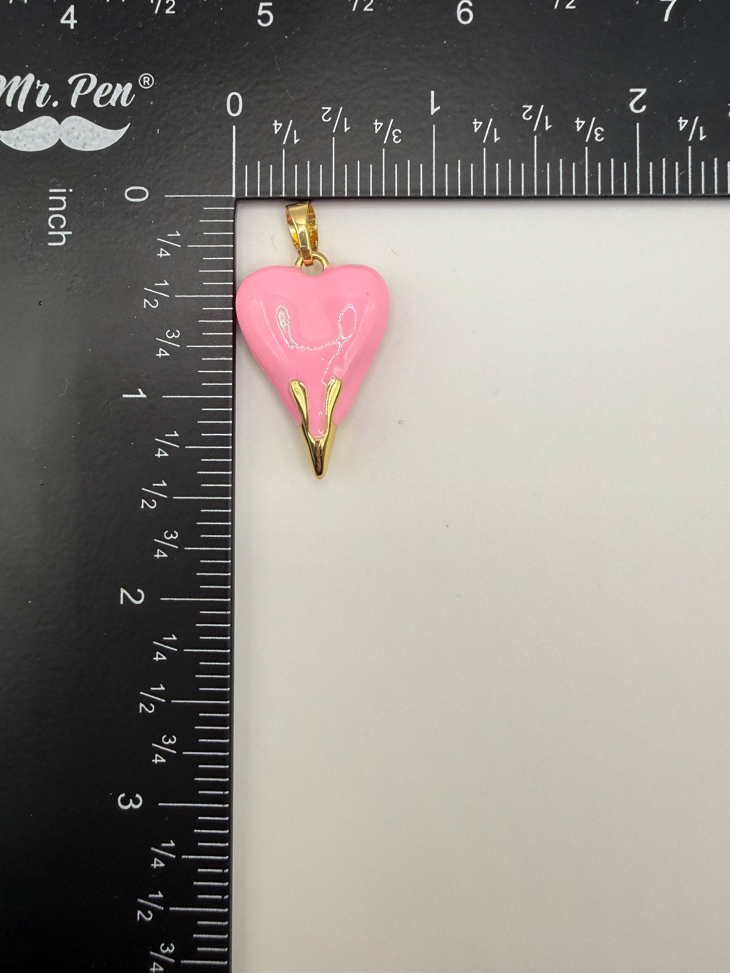 Gold Dripping Heart Gold Metal Pendant