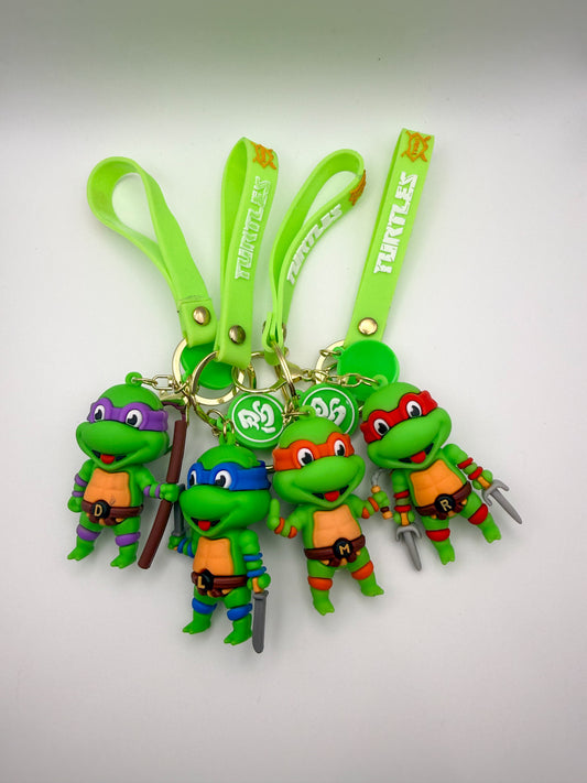 Ninja Turtles Silicone Character Keychains