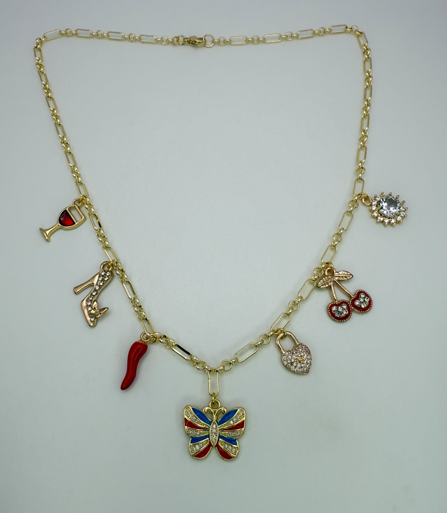Sassy You Gold Charm Necklace
