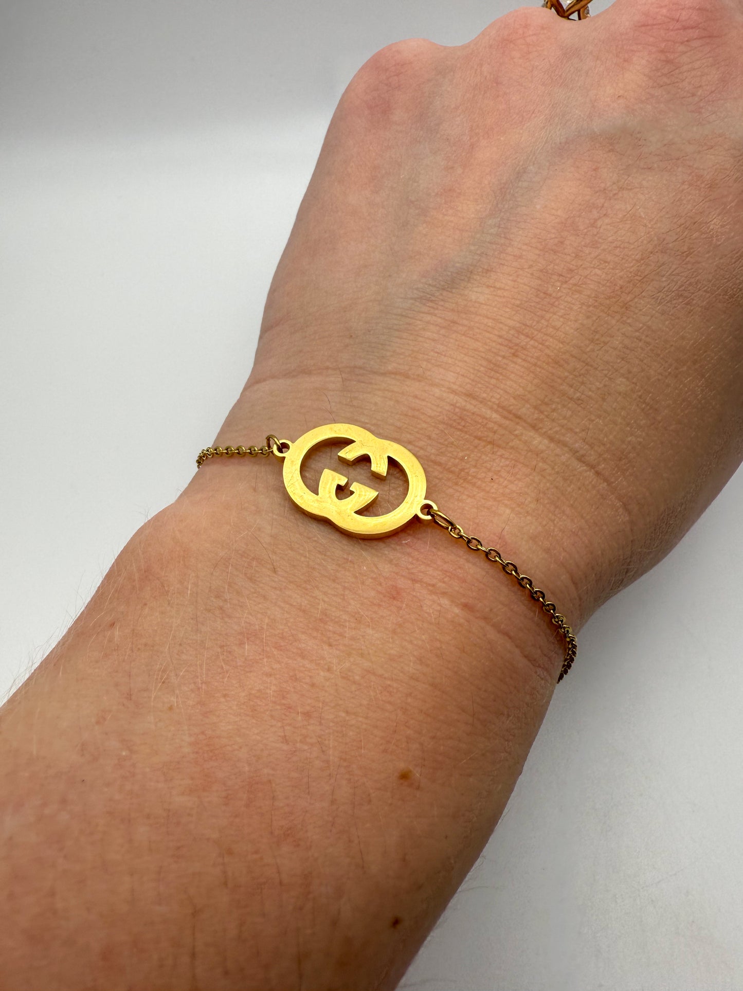 Gold GG Designer Chain Adjustable Bracelet