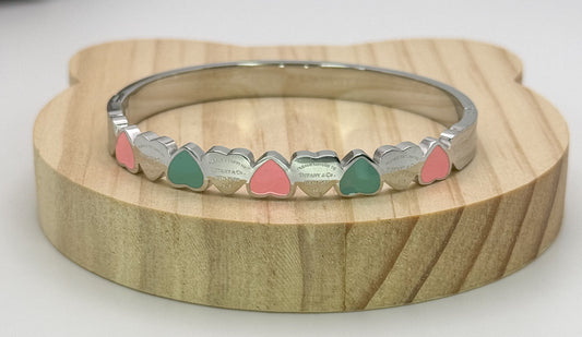 Tiff & Co. Stainless Steel Gold & Silver Bangles