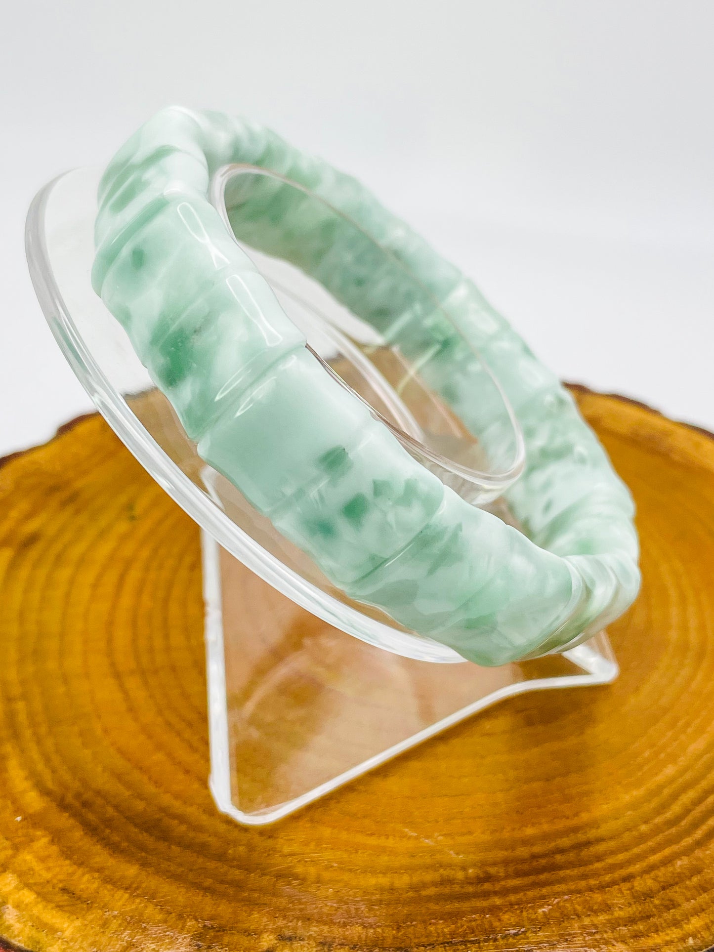 Natural Larimar Bangle Bracelet