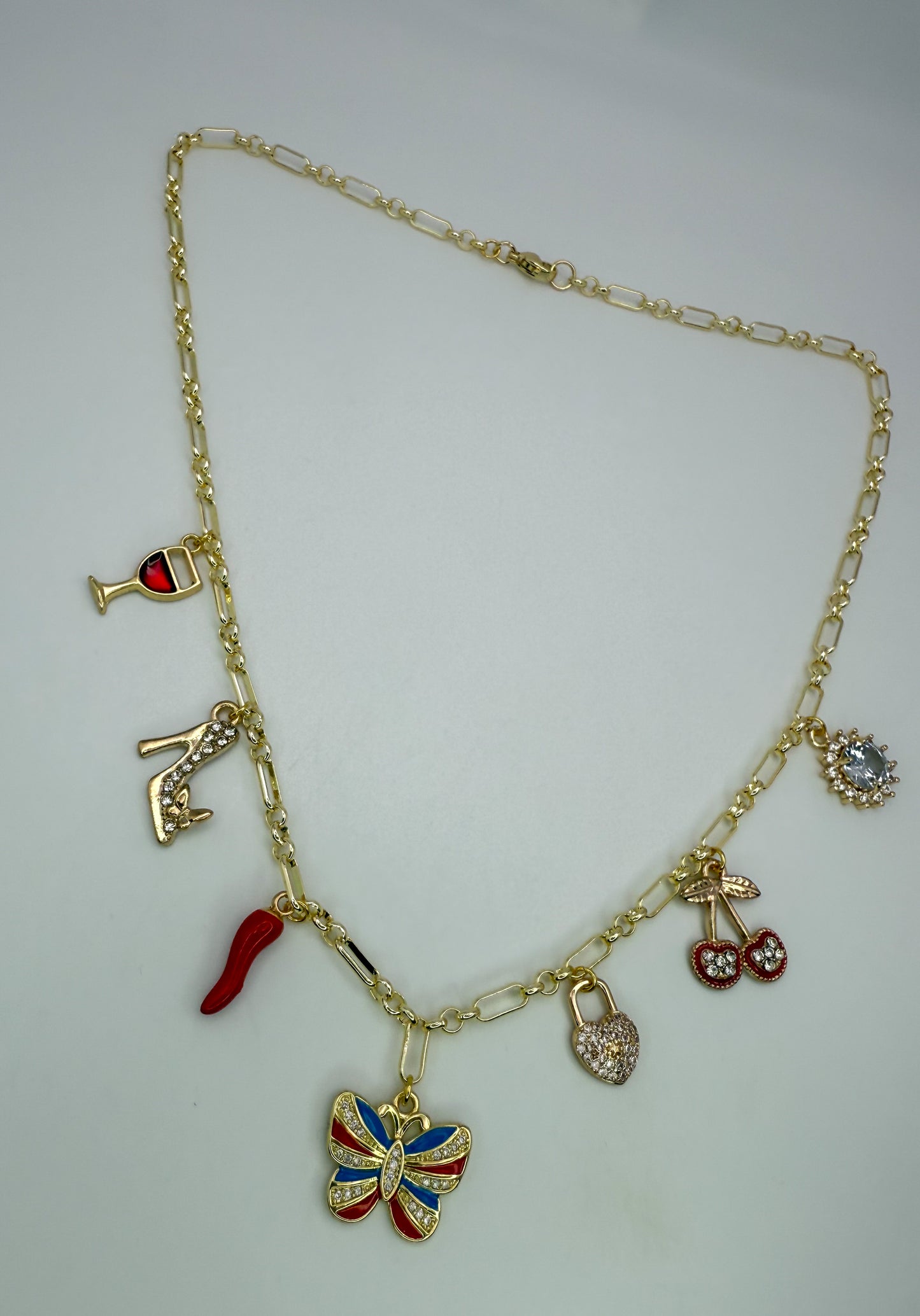 Sassy You Gold Charm Necklace