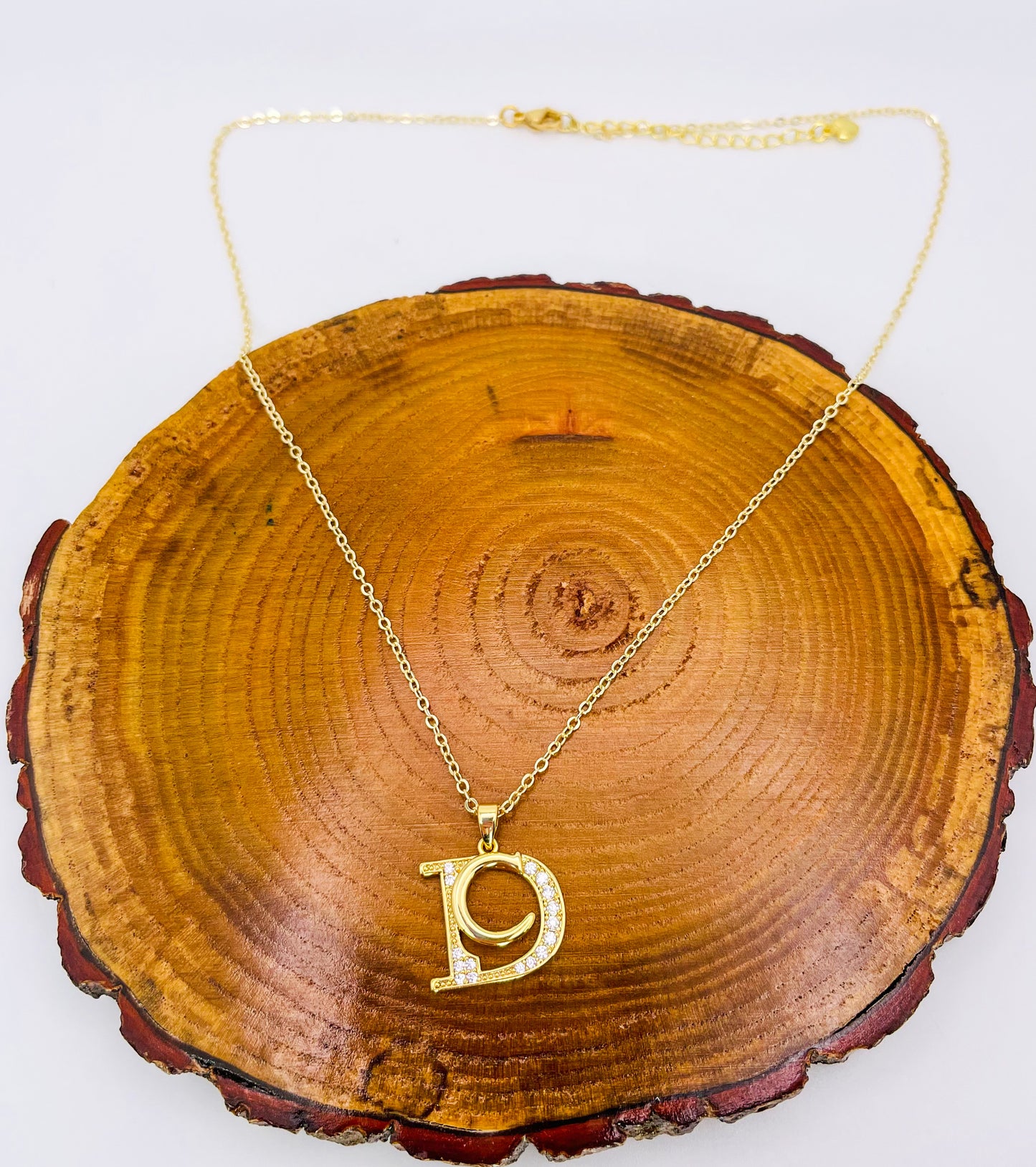 16k Gold Filled CD Brand Pendant Necklace