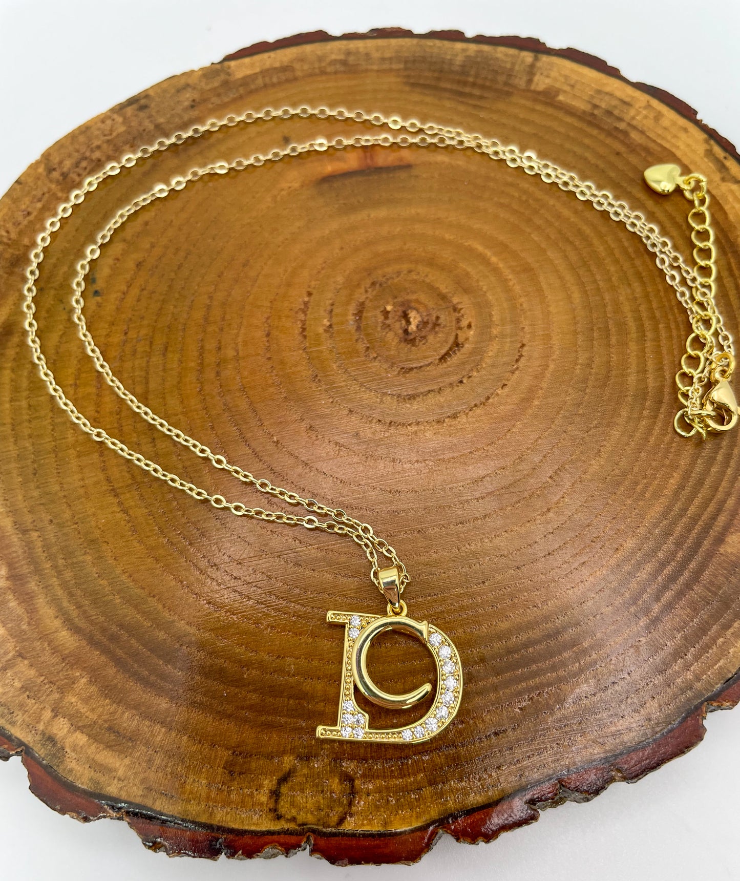 16k Gold Filled CD Brand Pendant Necklace