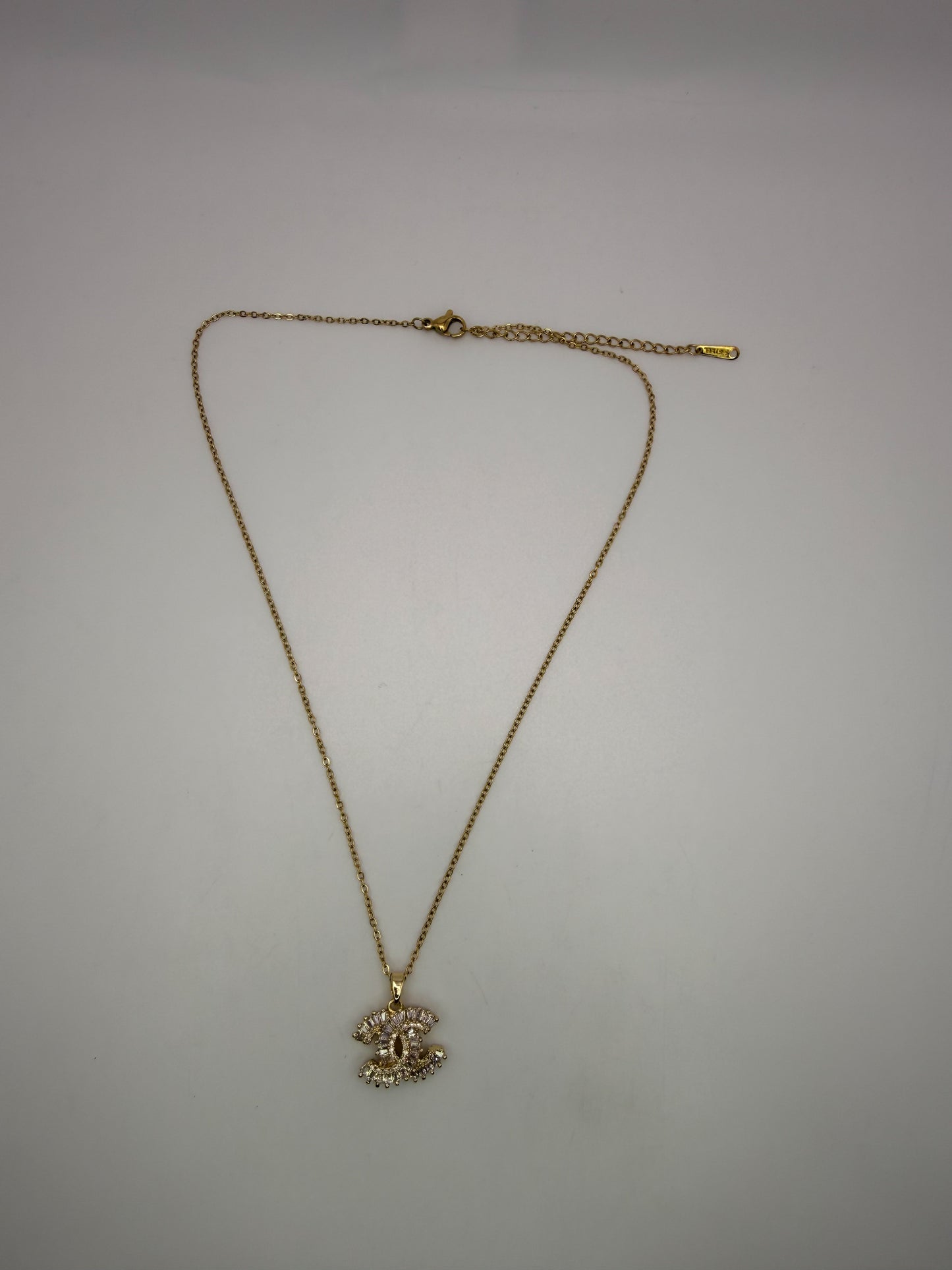 NEW CC Designer Crystal Zircon Pendant Necklace