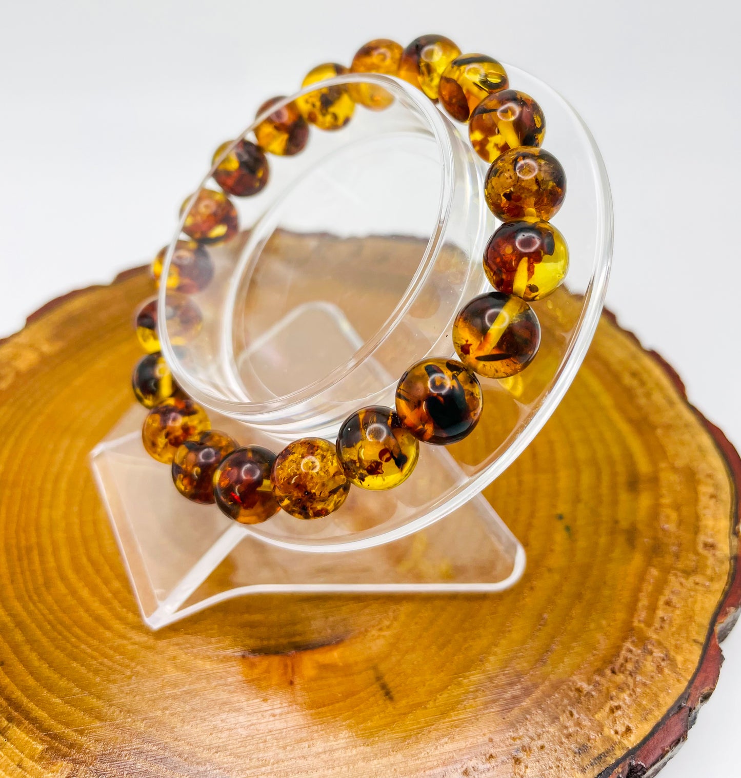 Natural Flower Amber Bracelets