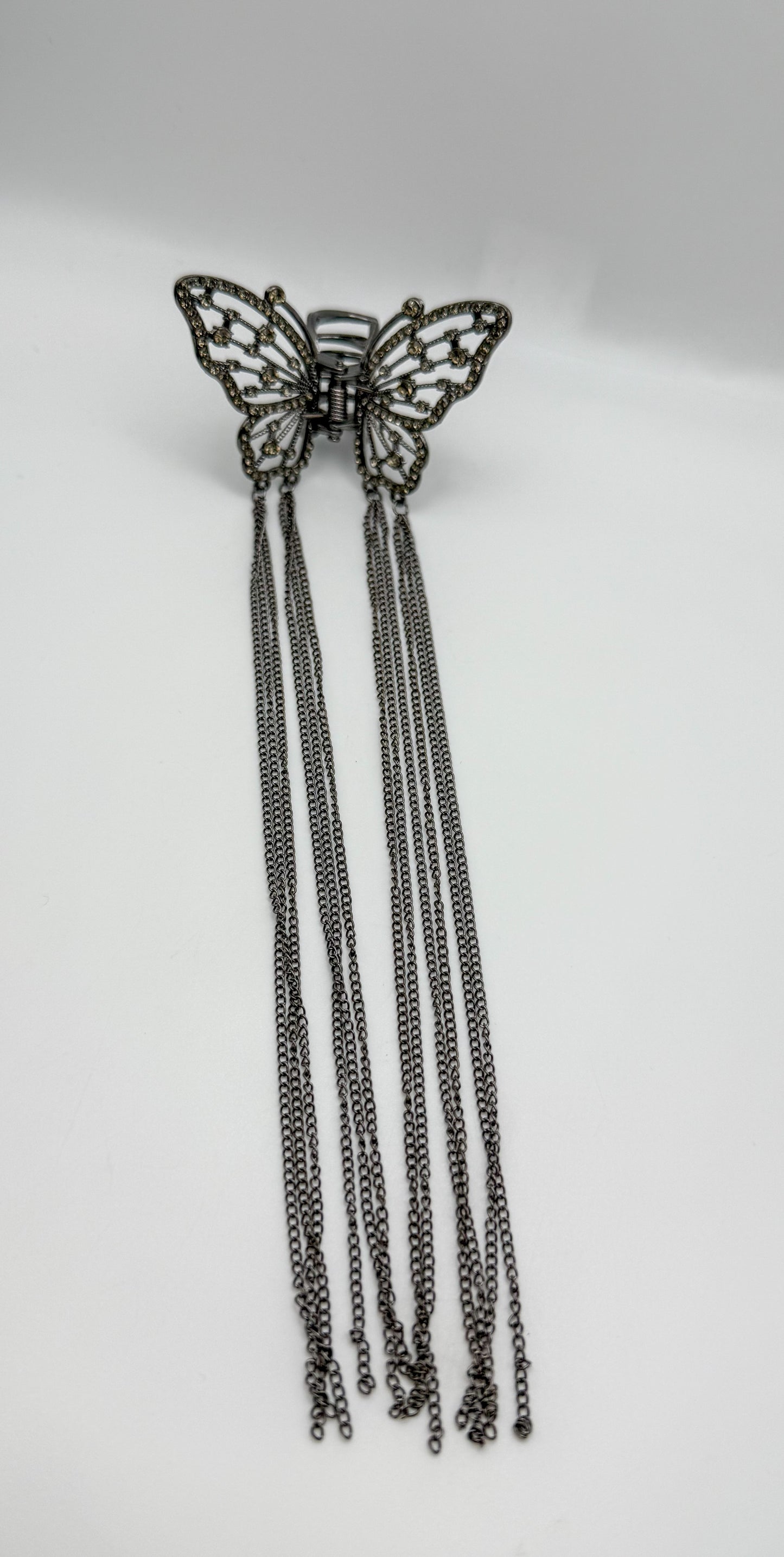 Small Black Butterfly Metal Hair Clip