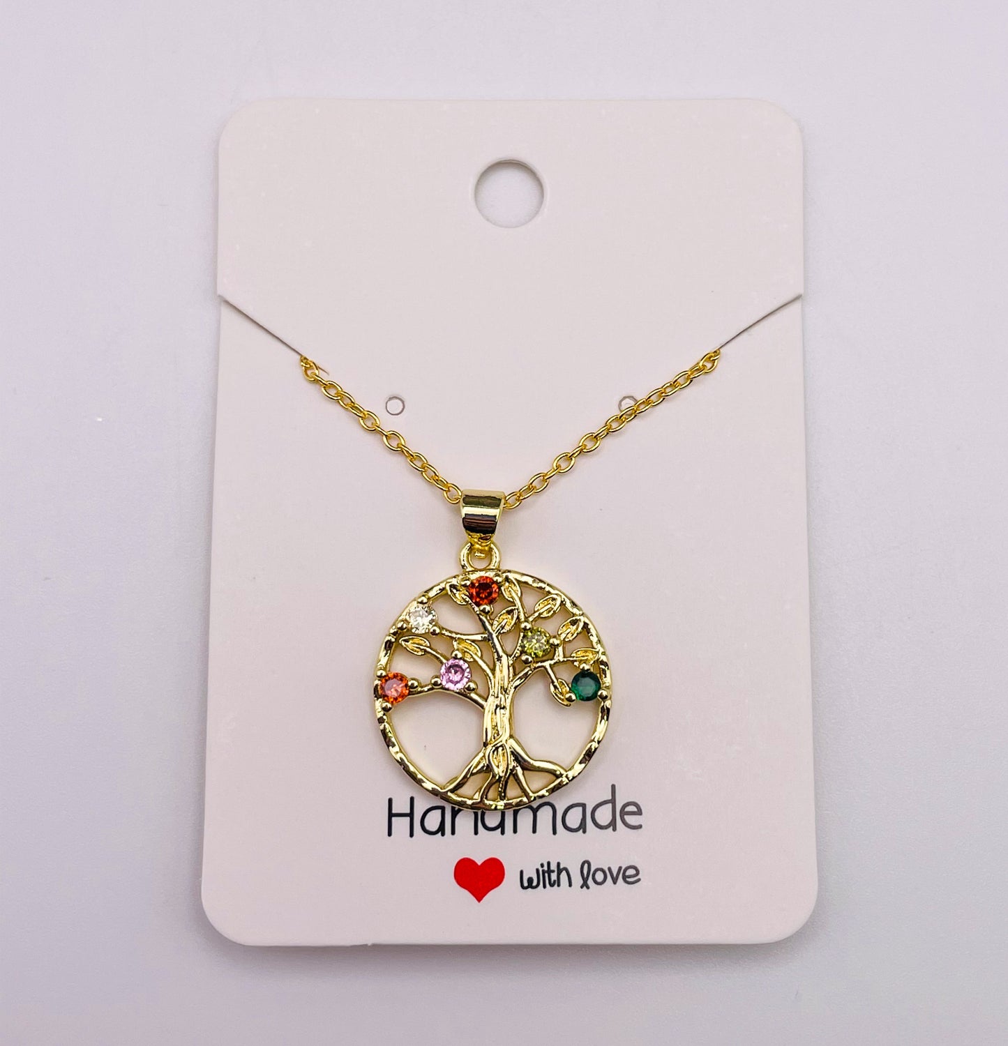 18K Gold Overlay S925 Sterling Silver Tree of Life Necklaces