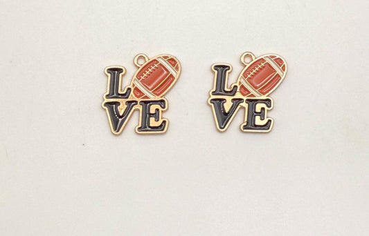 Love of Football Gold DIY Charms