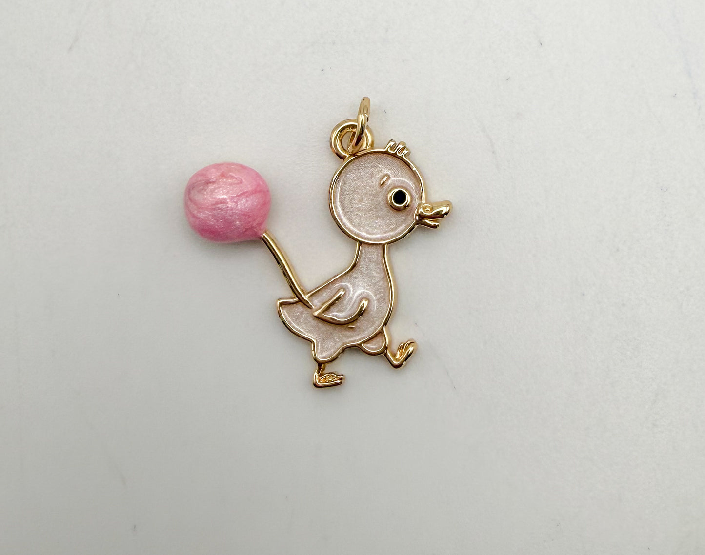 Little Duckie with a Balloon Metal Charms