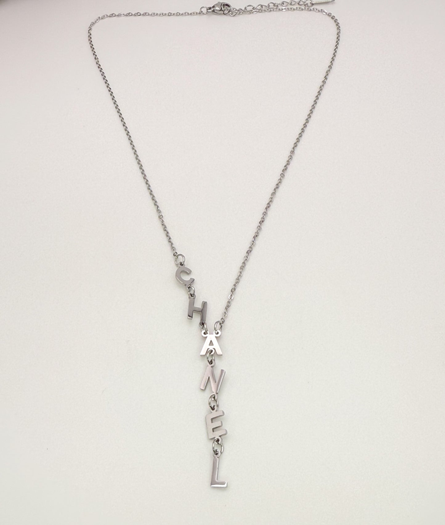 Silver Chanel Stainless Steel Adjustable Necklace