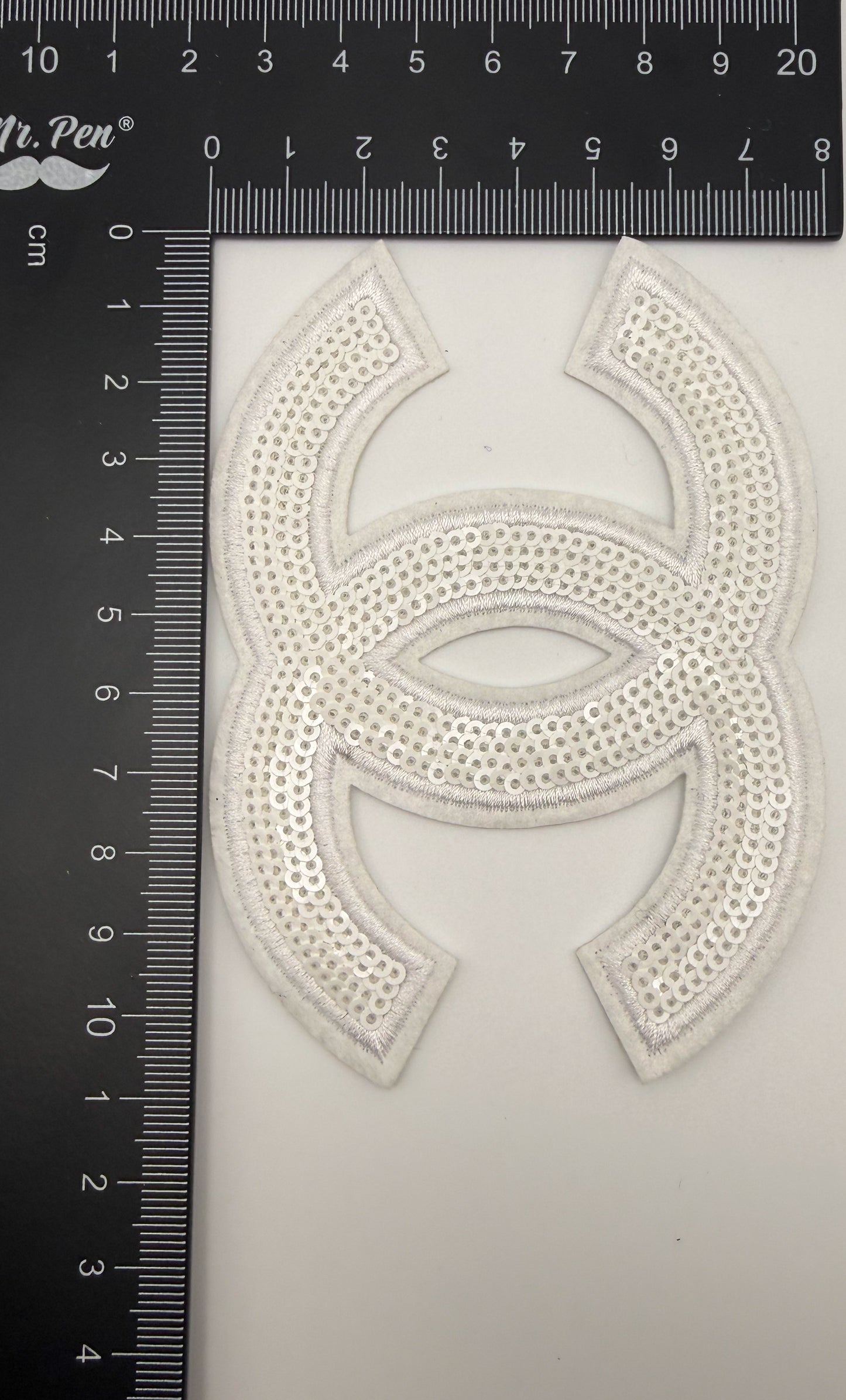 Medium Sized Black & White CC Designer Fabric DIY Glue On Sew on