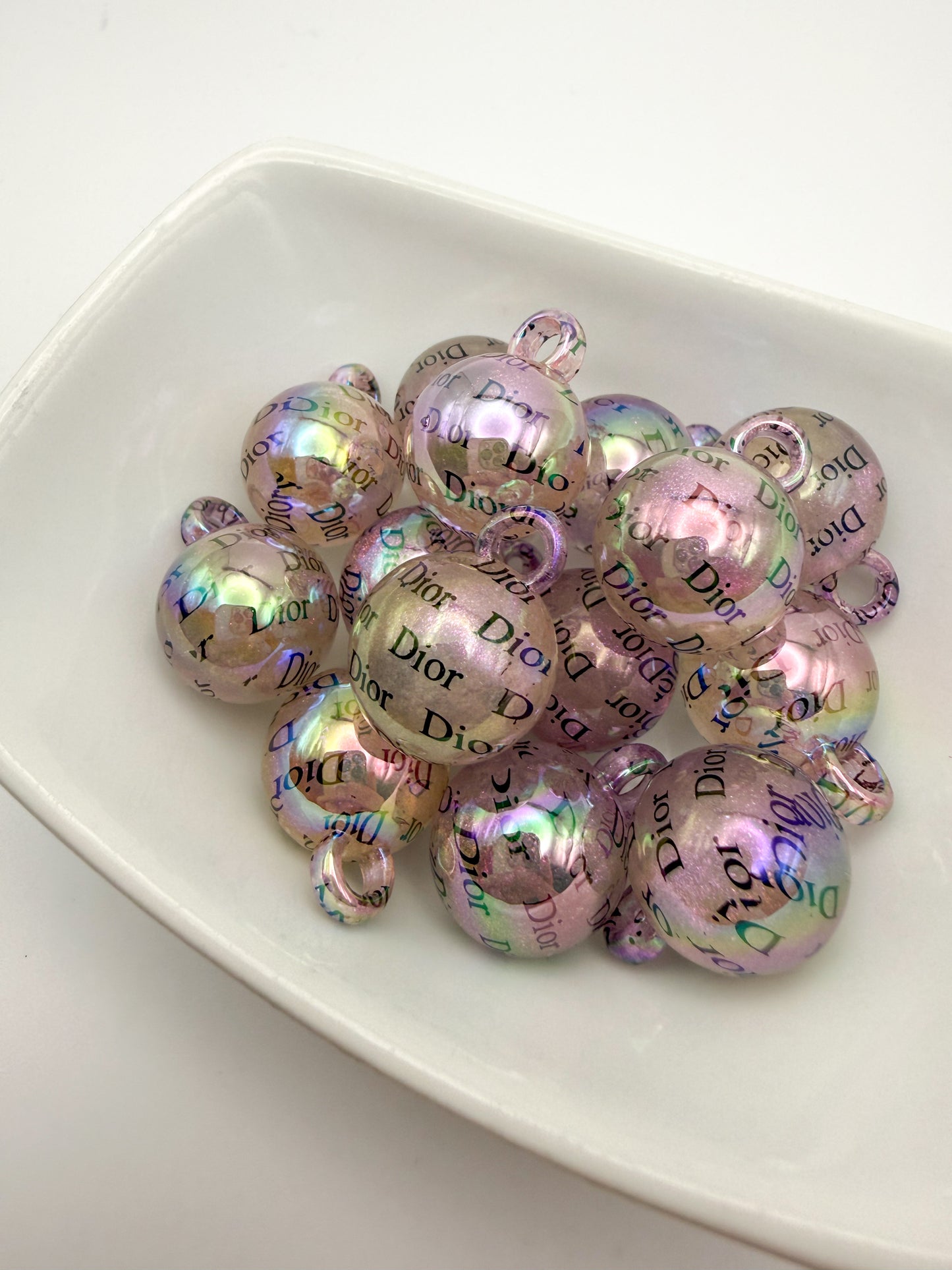 Sparkling Acrylic Dior Designer DIY Bead Charms
