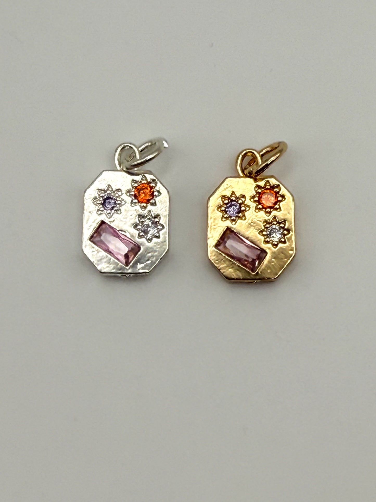 Colorful Mixed Zircon Charm Pendant