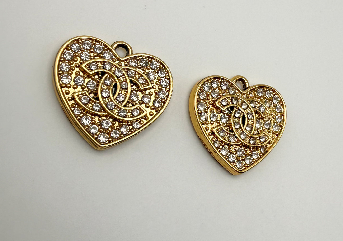 High Quality Gold CC Designer Heart Charms
